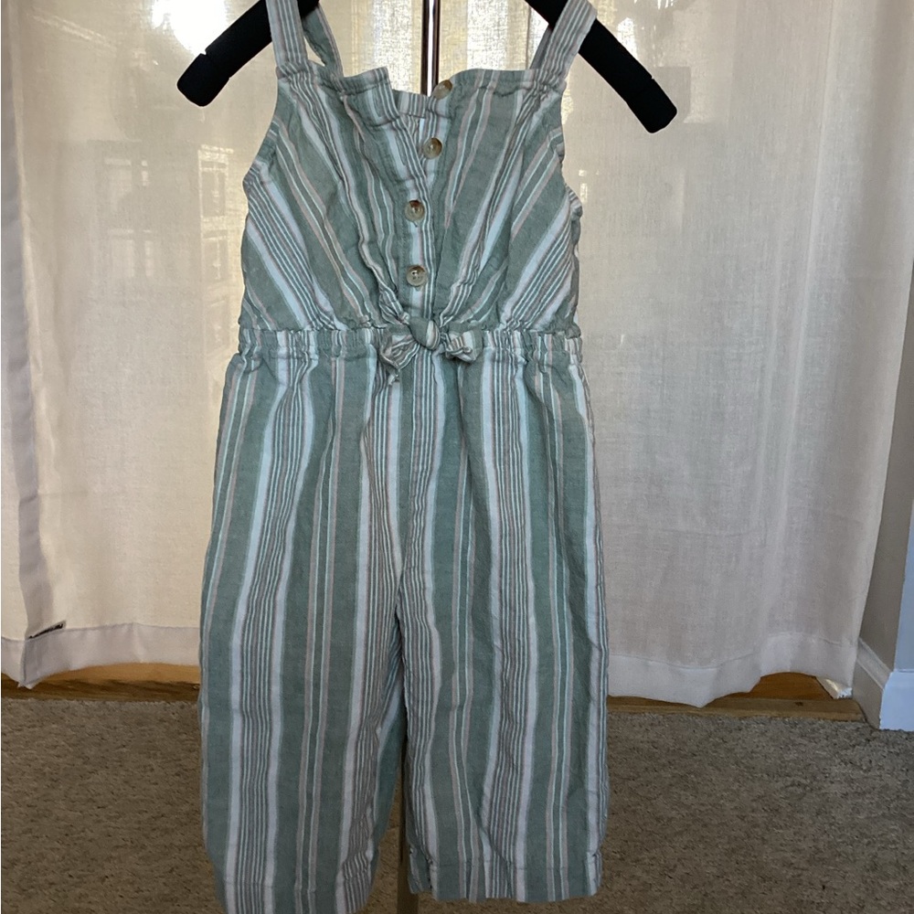 Striped Green Jumpsuit